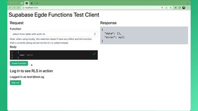Supabase Edge Functions Test Client